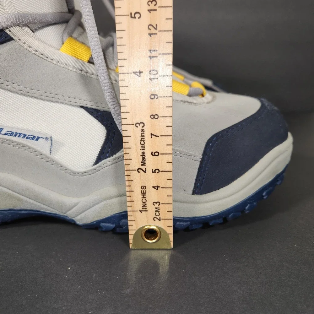 LAMAR Delta Snowboard Boots Mens Size 12 Grey Blue Yellow Linerless Winter Sport
